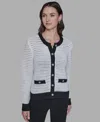 Karl Lagerfeld Women's Button-front Cardigan In Multi