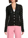 Karl Lagerfeld Fan Detail Button Up Sweater