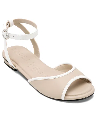 Karl Lagerfeld Women's Cabria Ankle Strap Flat Sandal
