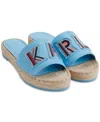 Karl Lagerfeld Caine Platform Espadrille In Baltic Blue