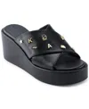 Karl Lagerfeld Caleigh Platform Wedge Sandal In Black
