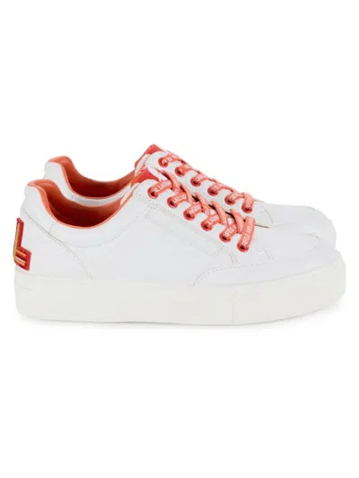 Karl Lagerfeld Women's Calissa Embellished Low Top Sneakers In Bright White Red