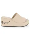 Karl Lagerfeld Calvina Womens Open Toe Wedge Wedge Sandals In Dusty Nude