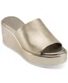 Karl Lagerfeld Paris Calvina Platform Wedge Sandal In White Gold