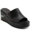 Karl Lagerfeld Women's Calvina Logo Wedge Heel Platform Sandals In Black