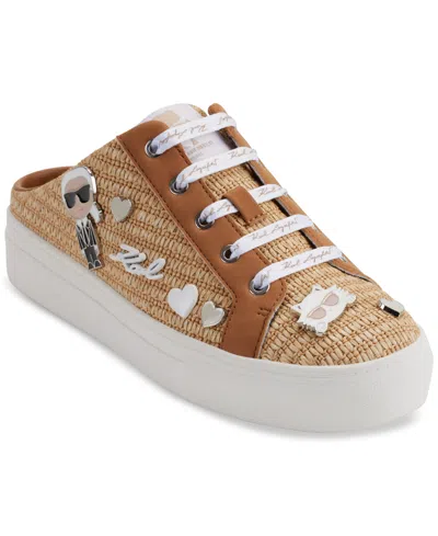 Karl Lagerfeld Women's Cambria Embellished Slip-on Sneakers In Natural