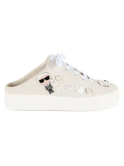 Karl Lagerfeld Women's Cambira Low Top Slip On Sneakers In Soft White