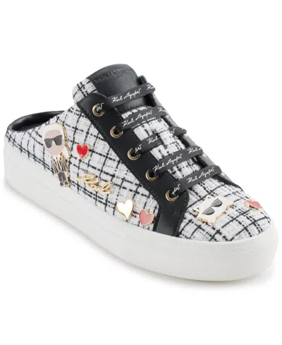 Karl Lagerfeld Cambria Platform Sneaker In Black,white