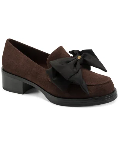 Karl Lagerfeld Women's Camilia Bow Slip-on Loafers In Brown