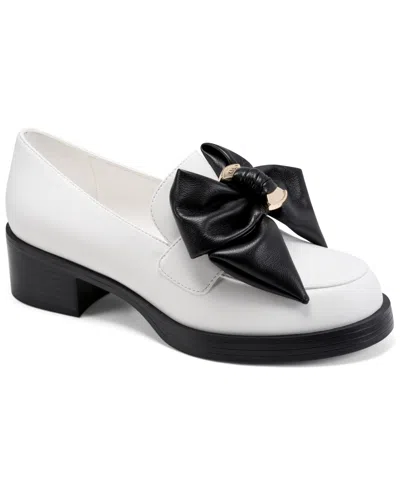 Karl Lagerfeld Women's Camilia Fan Polka-dot Loafers In White