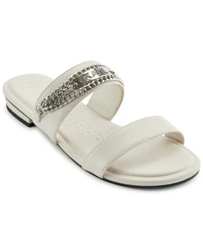 Karl Lagerfeld Women's Canne Flat Sandals In Soft White
