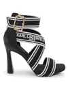Karl Lagerfeld Women's Careliz 101mm Logo Block Heel Sandals In Black