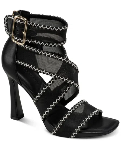 Karl Lagerfeld Paris Careliz Ankle Strap Sandal In Black