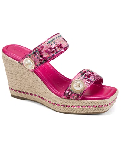 Karl Lagerfeld Women's Carsen Wedge Sandals In Pink