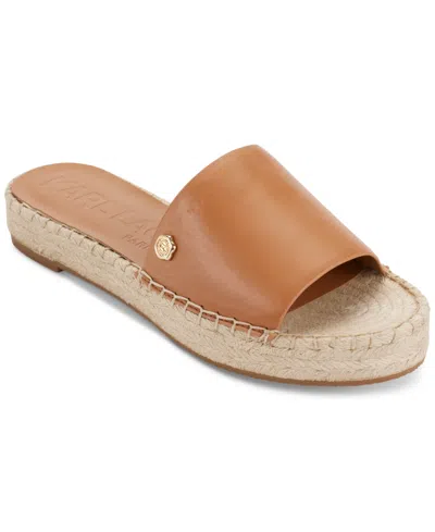 Karl Lagerfeld Women's Carsten Espadrille Slide Sandals In Tan