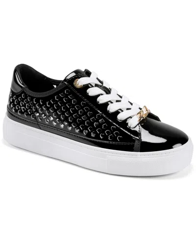 Karl Lagerfeld Women's Caswell Lace-up Platform Sneakers In Black