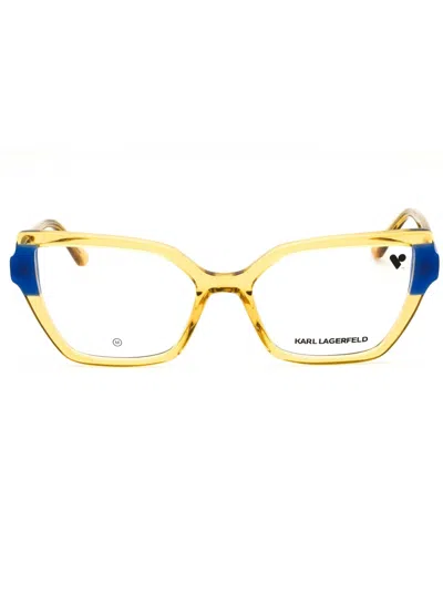 Karl Lagerfeld Women's Cat Eye Eyeglasses In Yellow