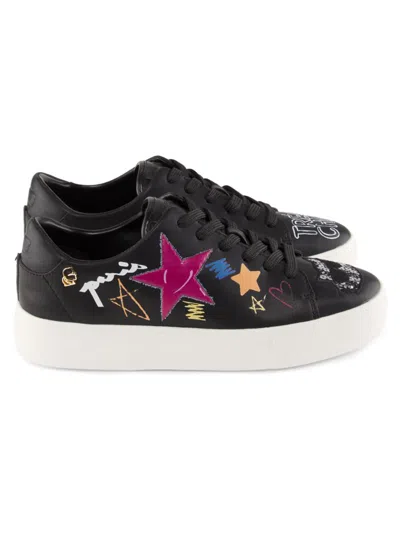 Karl Lagerfeld Women's Cate Ikonik Low-top Sneakers In Black