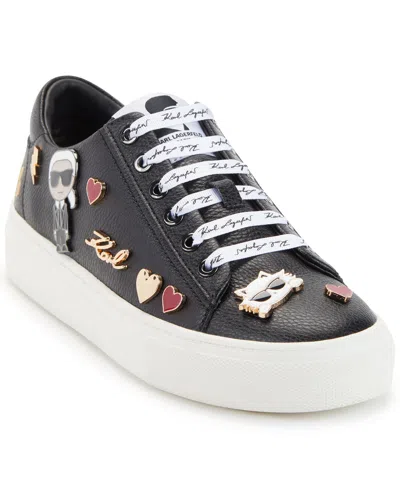 Karl Lagerfeld Women's Cate Pins Lace Up Sneaker