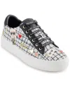 Karl Lagerfeld Paris Cate Pins Sneaker In Black,white