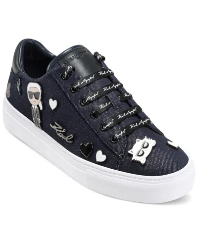 KARL LAGERFELD WOMEN'S CATE PINS LACE UP SNEAKERS