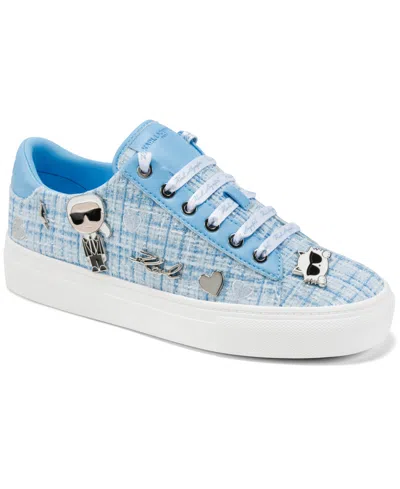 Karl Lagerfeld Paris Cate Pins Sneaker In Blue