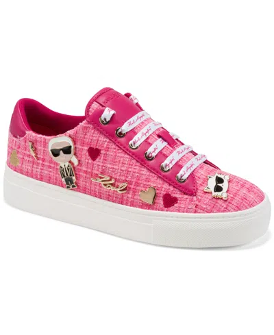 Karl Lagerfeld Paris Cate Pins Sneaker In Pink