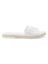Karl Lagerfeld Women's Ceala Leather Flat Sandals In Bright White