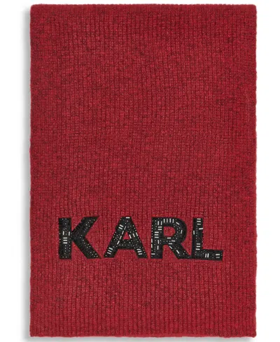 Karl Lagerfeld Women's C'est La Vie Scarf In Red