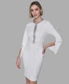 Karl Lagerfeld Women's Chain Trim Sheath Dress In White
