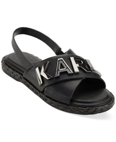 Karl Lagerfeld Women's Charla Slingback Espadrille Sandals In Black