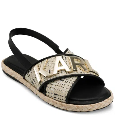Karl Lagerfeld Women's Charla Slingback Sandals In Natural,black