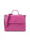 Karl Lagerfeld Women's Charlotte Leather Two Way Satchel In Cactus Flower