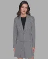 Karl Lagerfeld Women's Check Print One-button Blazer