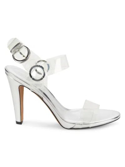 Karl Lagerfeld Women's Cieone Clear Ankle Strap Sandals