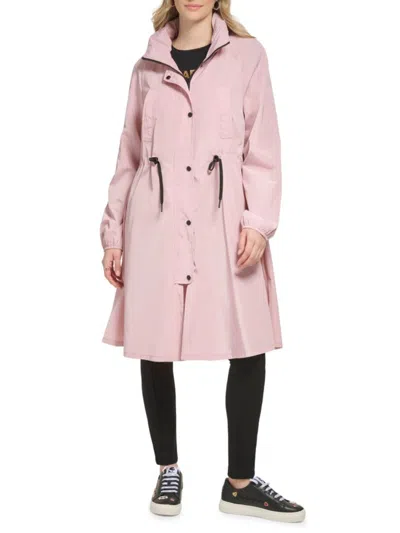 Karl Lagerfeld Women's Cinch Anorak Coat In Pink