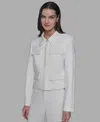 Karl Lagerfeld Women's Collared Jacket In White