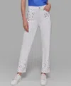 Karl Lagerfeld Women's Comfort Stretch Jeans In White