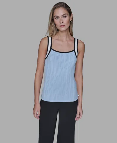 Karl Lagerfeld Women's Contrast Sleeveless Tank Top