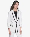 Karl Lagerfeld Women's Contrast-trim One-button Blazer