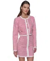 Karl Lagerfeld Women's Contrast-trim Tweed Cropped Jacket In Pk Shb,s W
