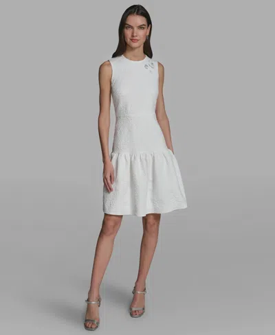 Karl Lagerfeld Solid Dress In White