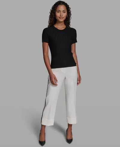 Karl Lagerfeld Women's Crew Neck Sweater In Black