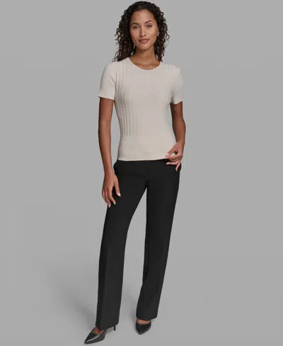 Karl Lagerfeld Women's Crew Neck Sweater In White