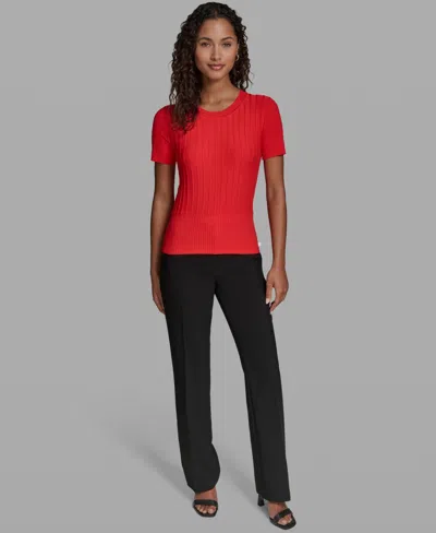 Karl Lagerfeld Women's Crew Neck Sweater In Red