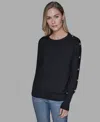 Karl Lagerfeld Women's Crewneck Sweater In Black