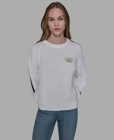 Karl Lagerfeld Women's Crewneck Sweater In Multi