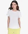 Karl Lagerfeld Women's Crewneck Tulip-sleeve Blouse