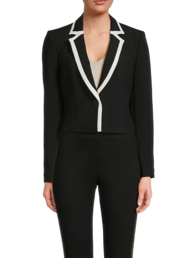 Karl Lagerfeld Women's Cropped Blazer In Black