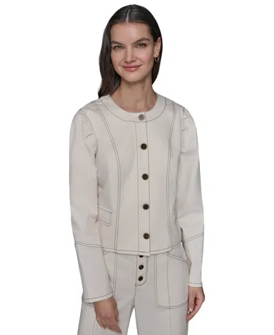 Karl Lagerfeld Women's Cropped Denim Jacket